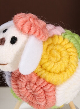 彩色羊摆件客厅轻奢电视柜酒柜卡通爱心羊小公仔网红儿童房装饰品