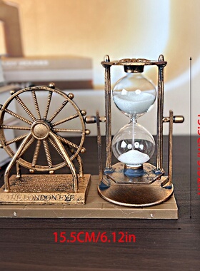 I0332 创意学生礼物复古摩天轮流沙沙漏摆件 家居装饰摆件工艺品