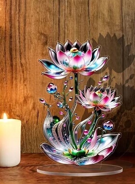 跨境动物系列2D白蓝色孔雀开屏桌面摆件家居客厅书房装饰品送人品