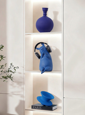 法式宝蓝色克莱因蓝艺术摆件装饰