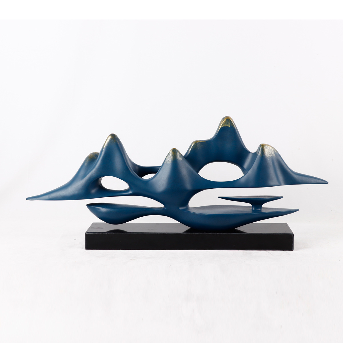 新中式假山摆件书房茶室高级感宋代美学花瓶客厅酒柜博古架装饰品 - 图2