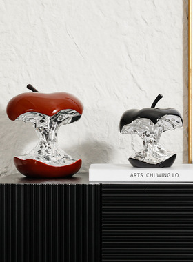 意式轻奢极简艺术仿真苹果摆件