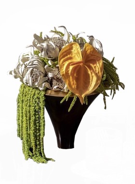 意式轻奢酒具托盘花艺餐桌摆件