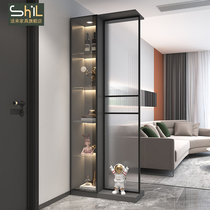 Xuan Guan Cabinet Shoes Cabinet Integrated Living Room Entrance Door Double Sided Screen Wine Cabinet Modern Light Extravagant Long Iridescent Glass Entrance Partition Cabinet