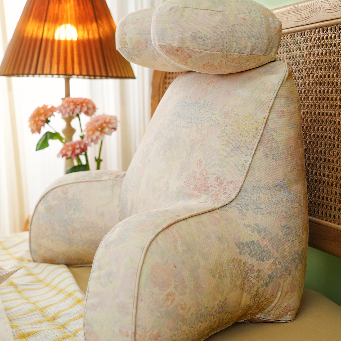 Yangchun town bedside cushion soft bag large backrest bedroom tatami waist protector sofa bay window neck pillow removable and washable