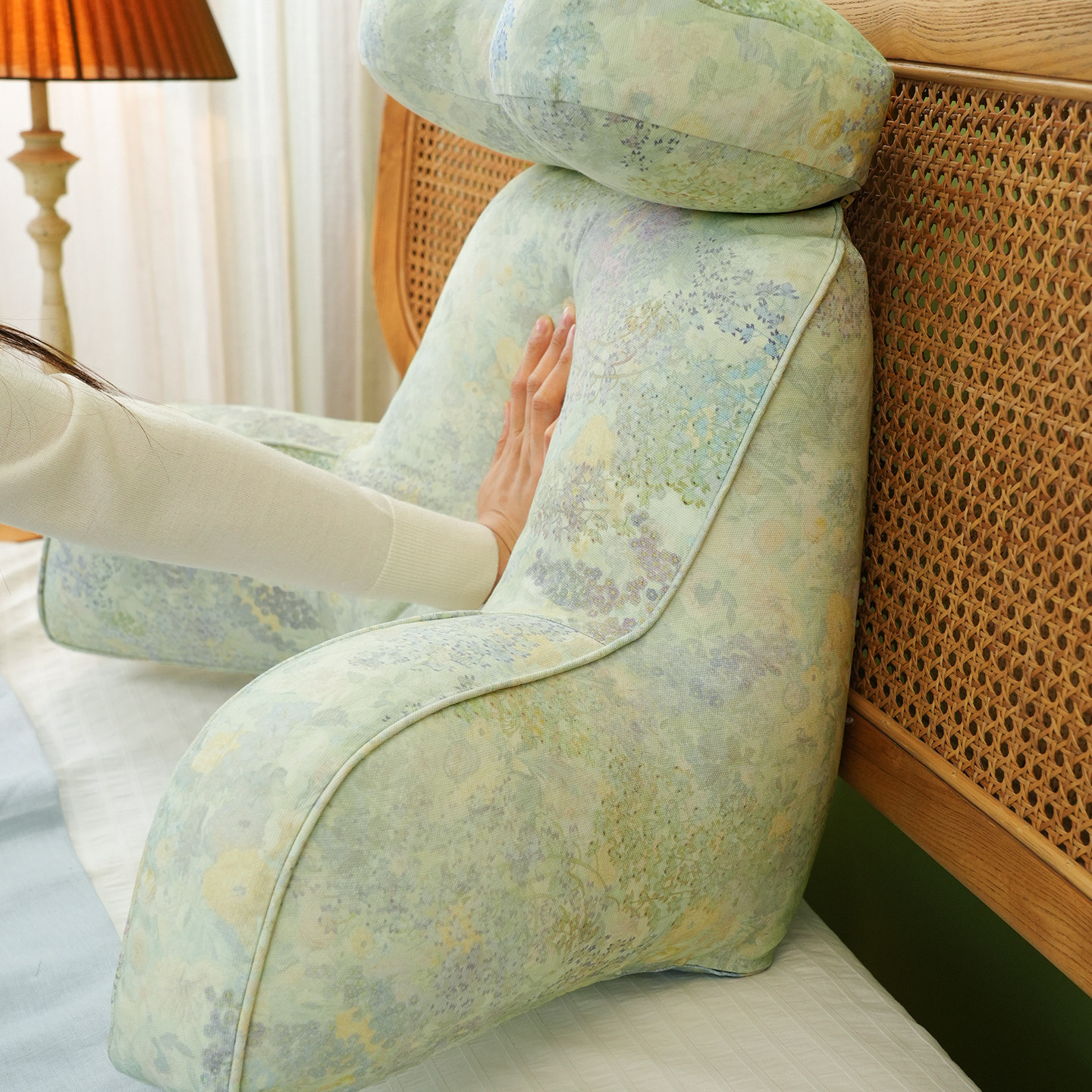 Yangchun town bedside cushion soft bag large backrest bedroom tatami waist protector sofa bay window neck pillow removable and washable