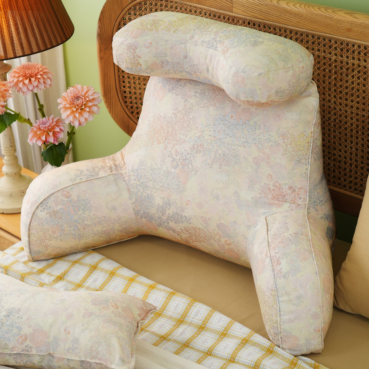 Yangchun town bedside cushion soft bag large backrest bedroom tatami waist protector sofa bay window neck pillow removable and washable