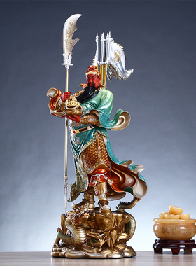 熙曼蒂带旗武财神关公神像供奉