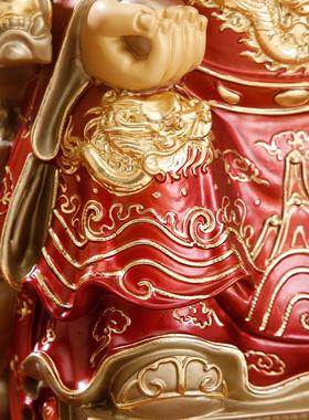 纯铜太古彩财神爷摆件家用文财神爷像供奉公司店铺开业商铺做生意