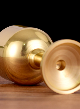 黄铜高脚拜神供佛酒杯