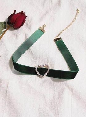 欧美choker项圈锁骨链简约单面