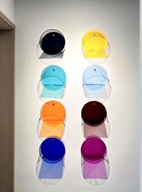 亚克力透明书架圆形置物架壁挂上墙创意手办公仔摆件收纳陈列装饰