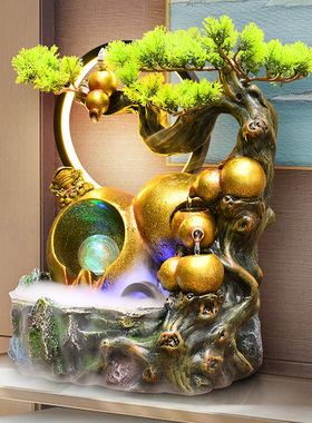 招财葫芦流水摆件循环水