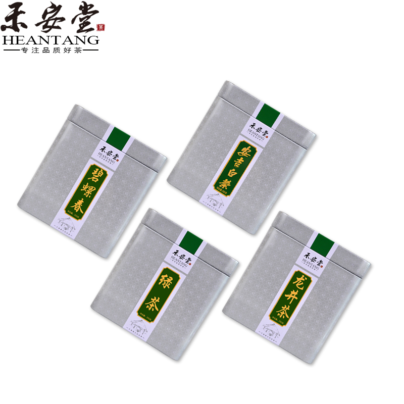 禾安堂旗舰店【拍1发4】绿茶茶叶年新茶龙井茶安吉白茶碧螺春共850g0