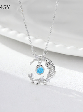 蓝桉与鸟S925银项链女款2025新款