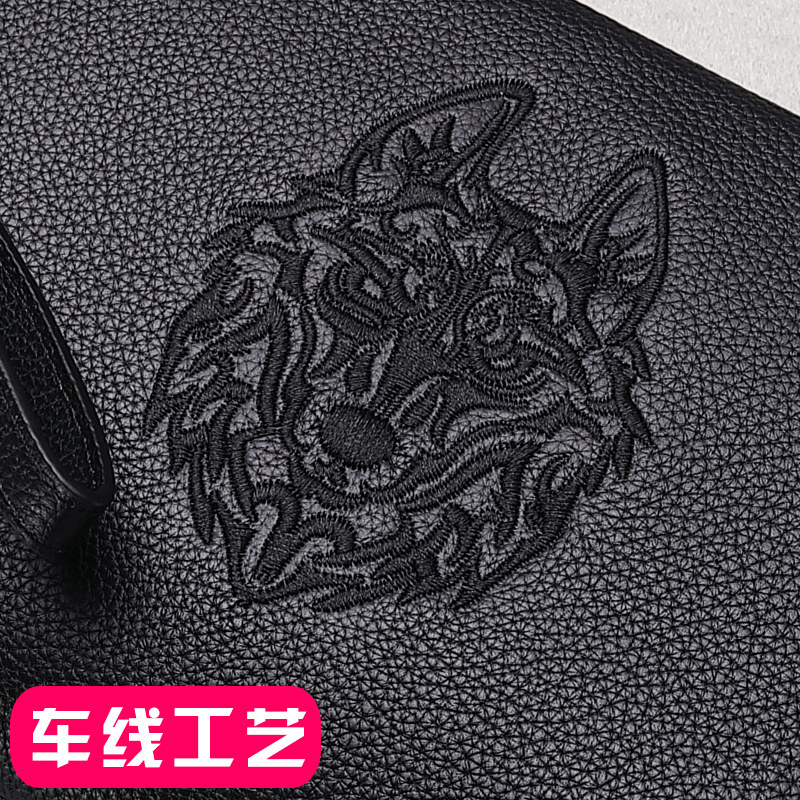 七匹狼男真皮皮包奢侈款手抓钱包 septwolves赤古男士包袋