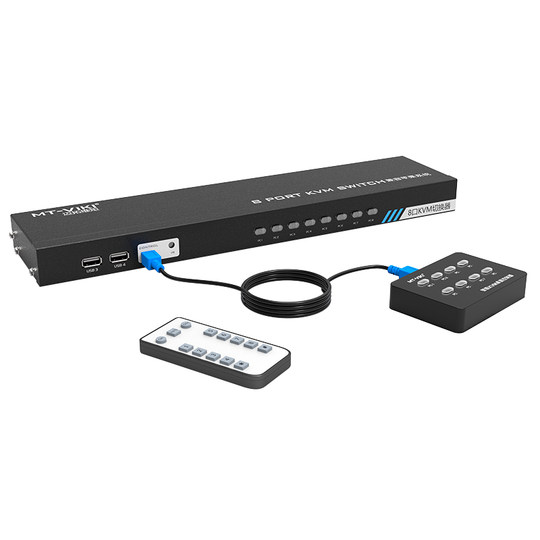 MT-801UK-C kvm switch 8-port usb high-definition VGA display video recorder mouse keyboard mute