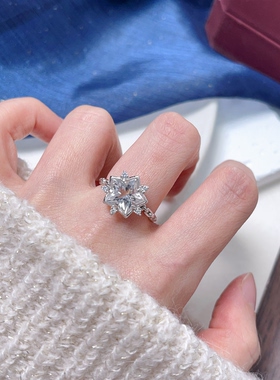 4.7【白水晶合集】天然白水晶戒指吊坠可调节指环s925纯银礼物