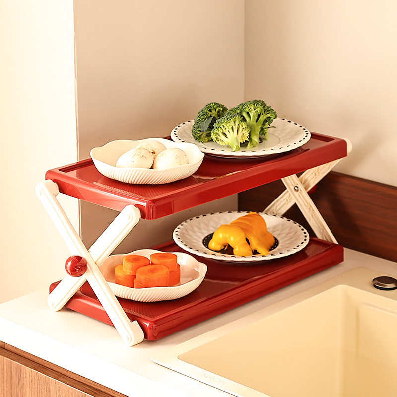 尊慕斯厨房备菜置物架家用免打孔台面壁挂多层备菜盘可折叠收纳架,淘宝优惠券,粉丝福利购,淘宝优惠卷