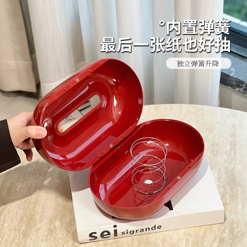 尊慕斯洞石纸巾盒客厅茶几轻奢高级感桌面装饰摆件抽纸盒餐巾纸盒 - 图2