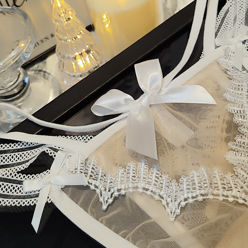 性感勾人蕾丝内裤少女风情万种火辣诱惑细带镂空女士房事三角T裤 - 图2