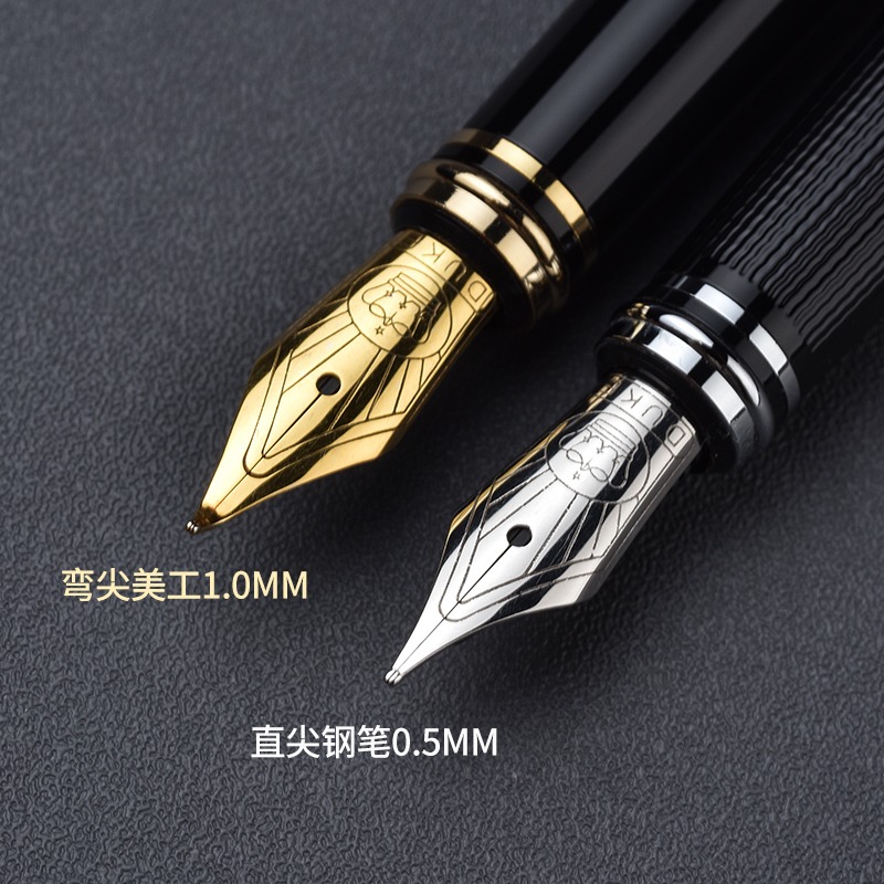 Duke/德国公爵钢笔美工笔弯头弯尖学生专用练字笔书法硬笔瘦金体粗1.0mm签名男士高档复古签名礼物刻字定制