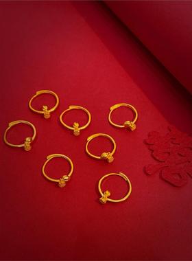 镀金色女士开口指环仿金