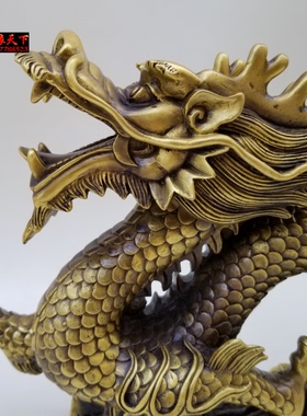 铜龙生肖龙风水龙工艺品桌面摆件