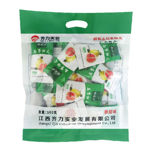 江西特产蜜饯果脯果干柚子皮小袋包装柚脯 柚干休闲零食小吃500克 - 图0