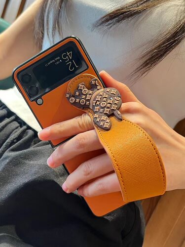 潮牌老花狗腕带支架适用于三星ZFlip3手机壳F7110折叠屏zflip4女 - 图2
