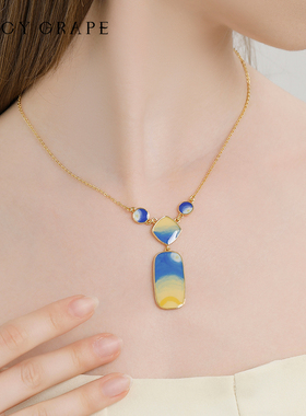 JuicyGrape原创设计星月夜项链