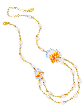 Juicy Grape缤纷鱼趣项链小众ins度假风田园珐琅项链女朋友礼物