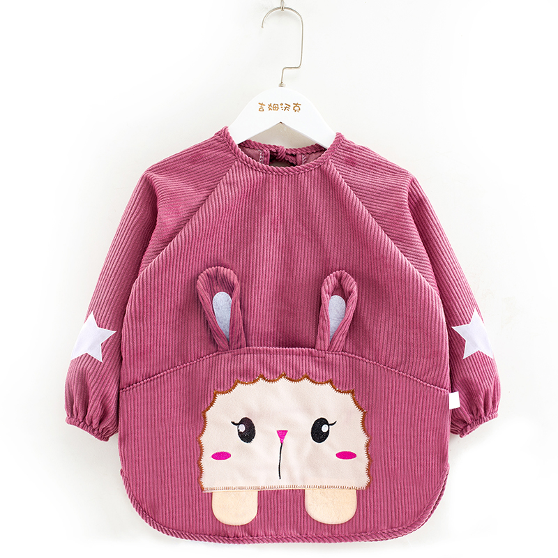 Baby smock, rice pocket, baby girl's eating waterproof bib, children's protective clothing, reverse dressing, baby apron, boy's outer wear