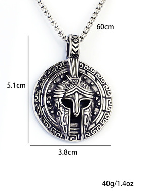 饰品 欧美个性复古埃及法老骑士面具头盔男士项链