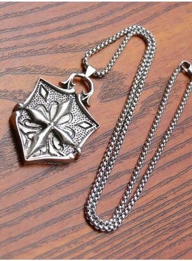 朋克风男士挂件韩版盾牌童军花