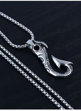 欧美男士牛角挂件吊坠信条同款