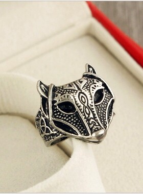 男士狼头饰品复古霸气风夸张戒指