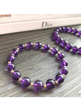 天然紫水晶手链学生上班族