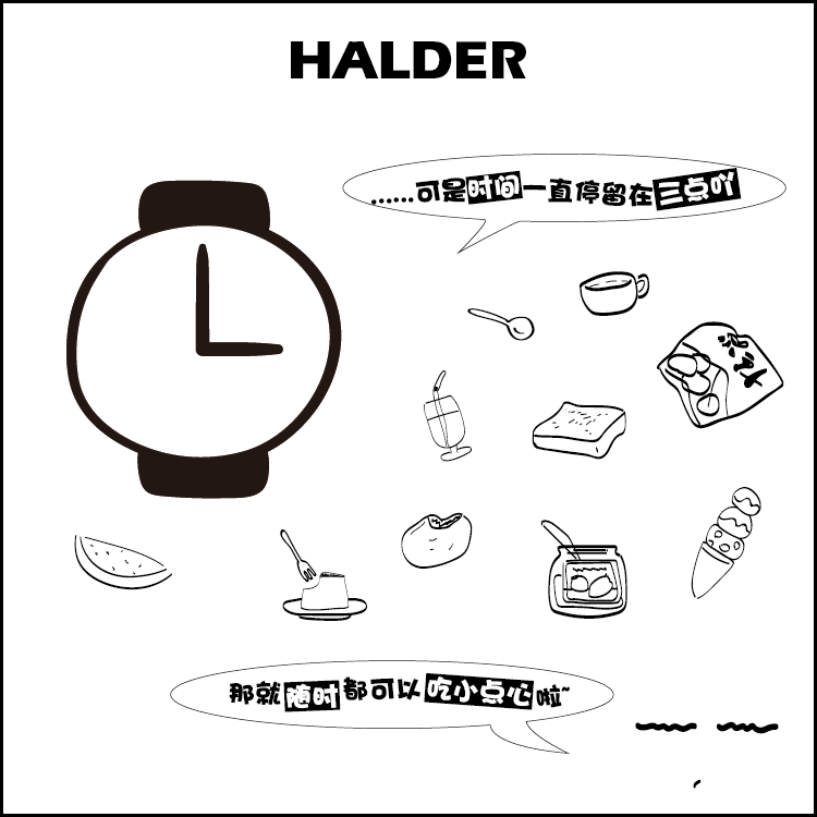 蜡笔HALDER小新同款创意胸针周边三点钟吃点心手表徽章情侣小饰品 - 图0
