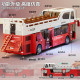Christmas double decker bus toy car set