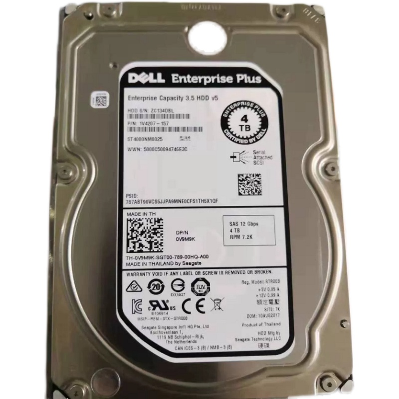 DELL SCV2080 SCV2000/3000 4T SAS ST4000NM0025 0V9M9K存储硬盘 - 图0