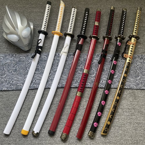 带鞘居合刀汉剑道死神唐横武士刃索隆木刀竹儿童玩具拔刀剑未开刃 - 图2