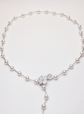 时尚气质施家珍珠项链女款高级感