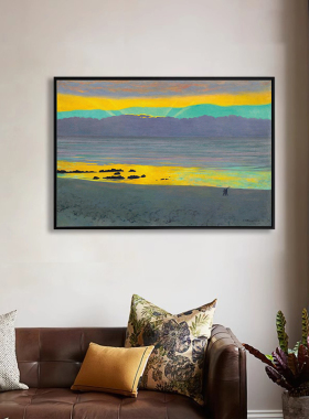 北欧风景挂画卧室壁画客厅装饰画餐厅墙画世界名画小众艺术横幅画