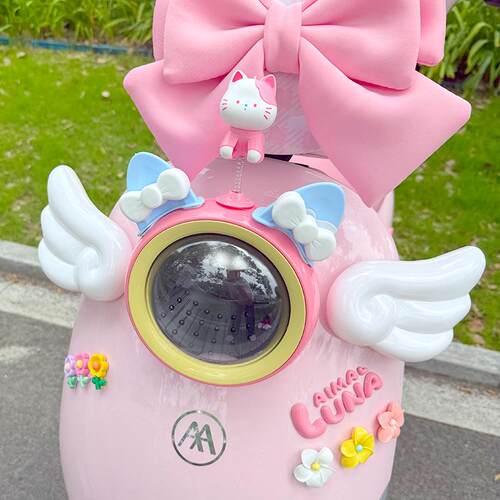 适用雅迪电动车装饰贴纸猫耳朵电瓶车小配件绿源新日台铃九号爱玛 - 图1