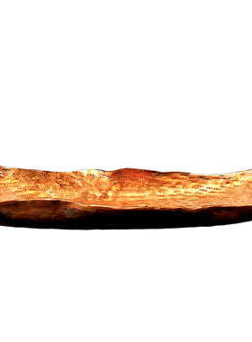 轻奢红铜紫铜锻打铜果盘摆盘客厅宴会厅售楼处样板间装饰摆盘