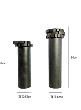 新中式铁艺花器花瓶摆件样板间软装饰品摆件家居装饰摆件花器