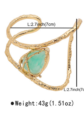 熔岩肌理纹开口手镯手环