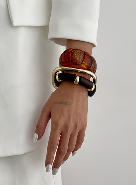 风潮拼接弹力手镯高级感不规则