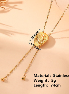 钛钢帽子钢珠流苏抽拉项链饰品